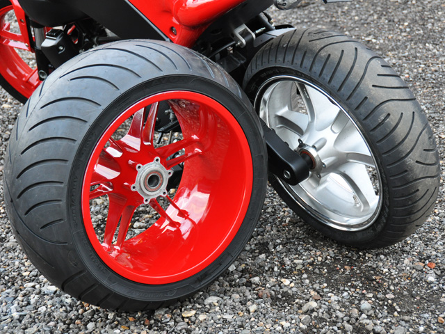 Red Chopper Rims Paint Job